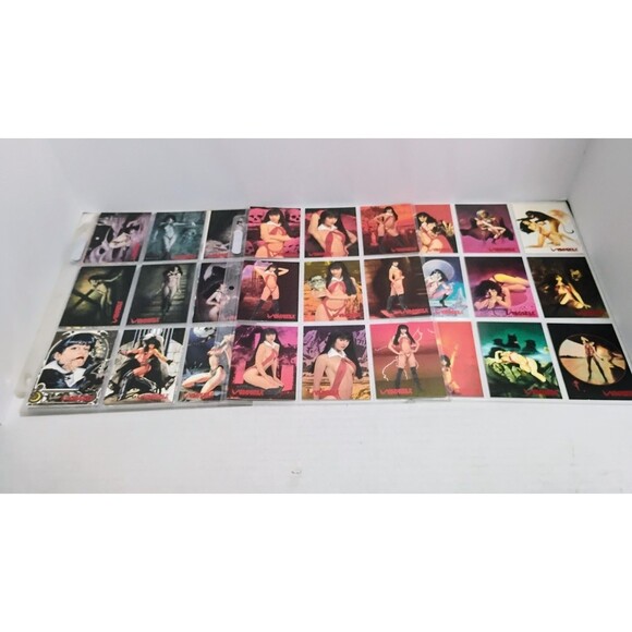 1995 TOPPS VAMPIRELLA 90 CT TRADING CARD SET COMPLETE W 5 0F 6 CHASE GLOW CARDS - Picture 5 of 7